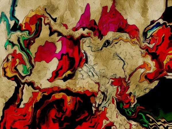 Abstrakcyjny grunge tło od kolor chaotyczne niewyraźne plamy pociągnięcia pędzla różnych rozmiarach na teksturowane płótno — Zdjęcie stockowe