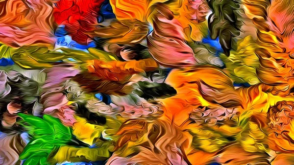 Astratto grunge sfondo da colore caotico macchie sfocate pennellate di diverse dimensioni su tela con texture — Foto Stock