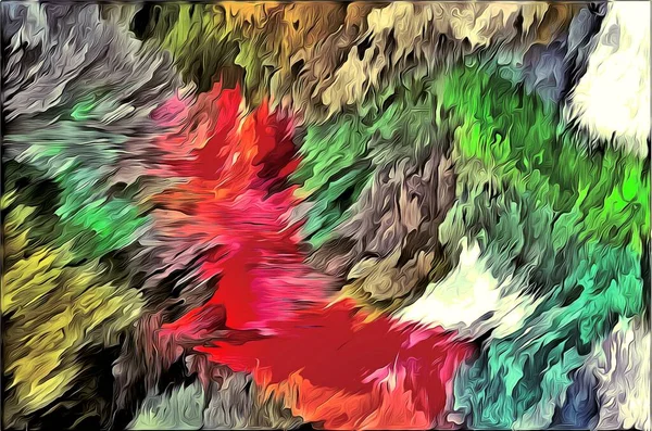 Fondo grunge abstracto de color caótico manchas borrosas pinceladas de diferentes tamaños sobre lienzo texturizado — Foto de Stock