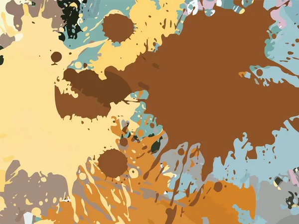 Абстрактная Цветная Гранж Текстура Хаотичных Мазков Кисти Оформления Обоев Плакатов — стоковый вектор