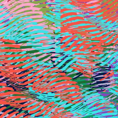 Renkli çizgilerin şekillerinin ve boya lekelerinin soyut arkaplan bulanık dokusu.