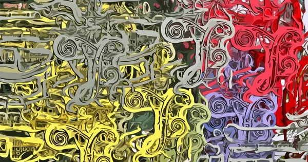 Αφηρημένο Φόντο Ψυχεδελική Υφή Πινέλου Πινελιές Χρώματος Θολή Γραμμές Και — Διανυσματικό Αρχείο