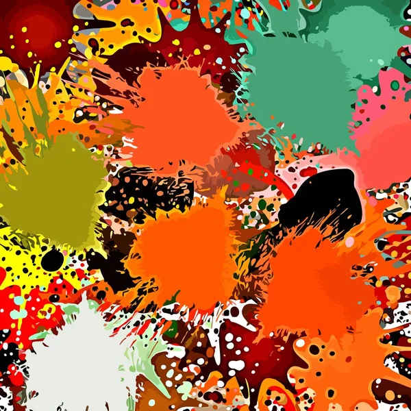 Fondo Abstracto Textura Psicodélica Pinceladas Pintura Coloreada Líneas Borrosas Manchas — Vector de stock