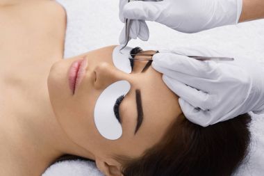 Kirpik uzantıları. Sahte kirpik. 