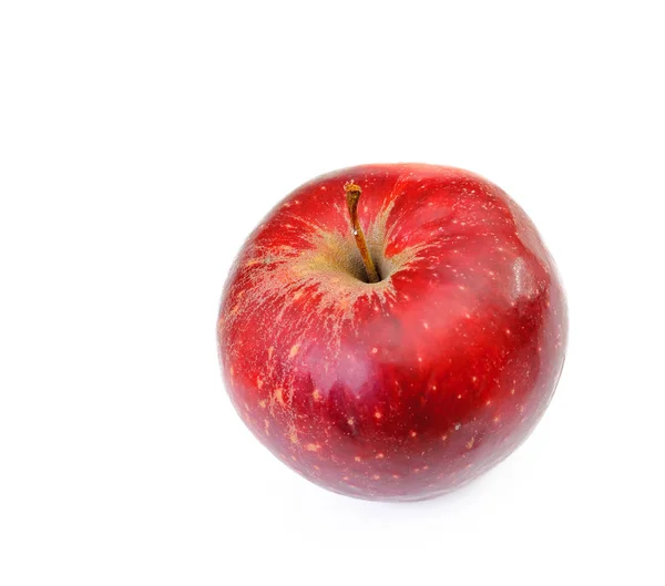 Ένα μήλο που απομονώνονται σε λευκό φόντο — Φωτογραφία Αρχείου