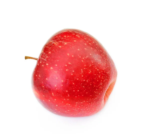 Fructe roșii de mere izolate pe fundal alb . — Fotografie, imagine de stoc