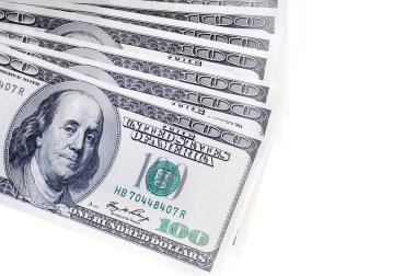 bize Doları banka notları izole stüdyo