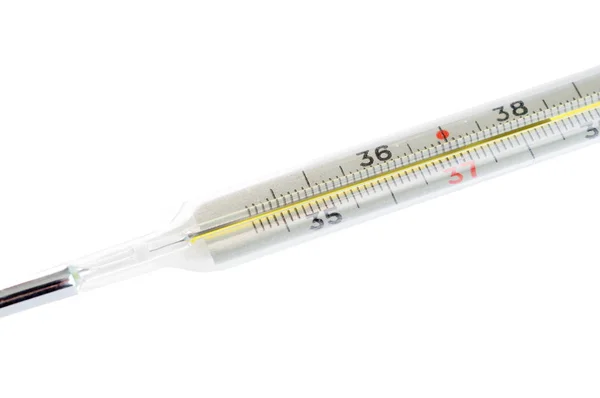 Termometru pentru măsurarea temperaturii corpului uman cu temperatură ridicată — Fotografie, imagine de stoc