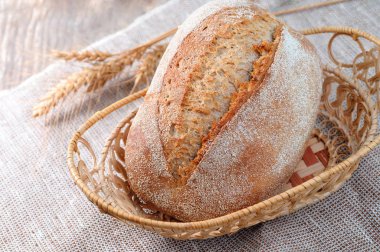 antika arka plan üzerinde ekmek closeup görünümü