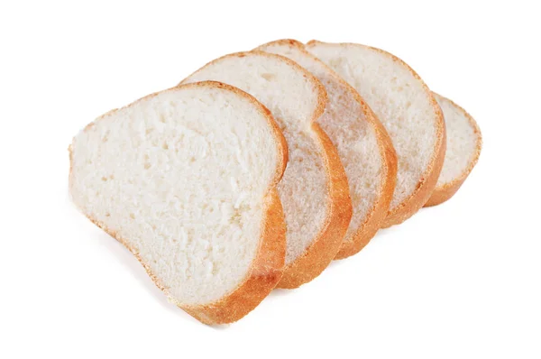 Het brood gesneden geïsoleerd — Stockfoto