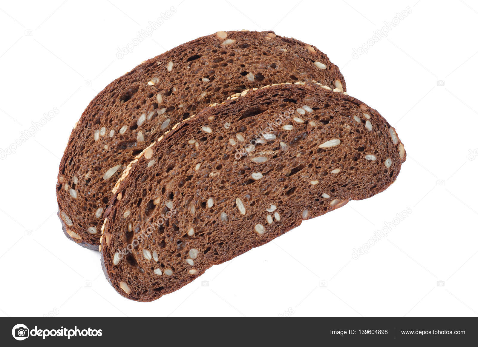 Pan negro con semillas calorias
