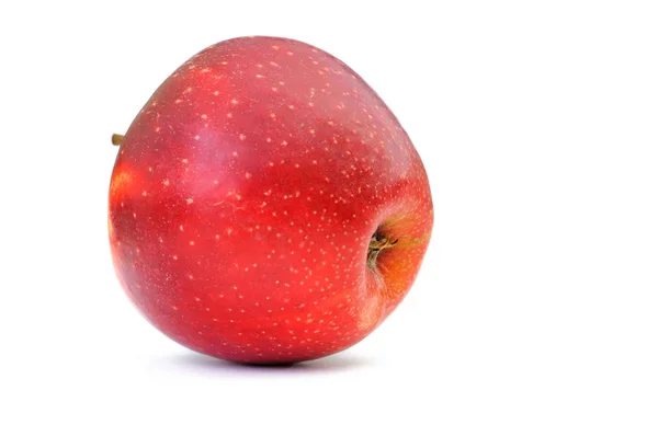 Roter Apfel isoliert auf weißem Hintergrund. Nahaufnahme — Stockfoto