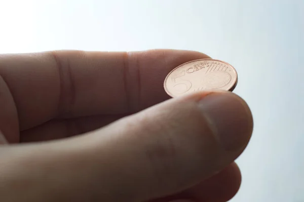 Five Cents coin closeup — Stock Photo, Image