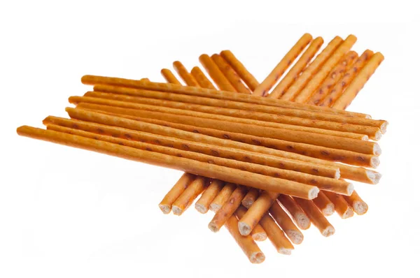 Crispy straws Isolated over a white background — Stock Photo, Image