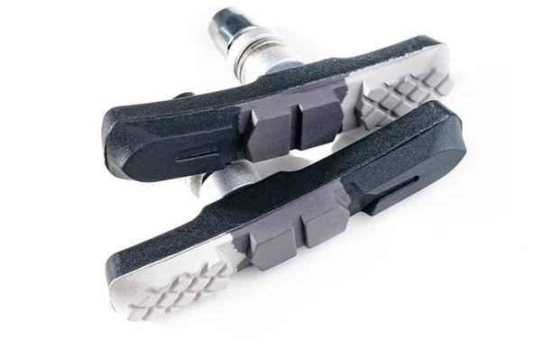 Replacement bicycle v-brake pads from composite material isolate — Stock Photo, Image