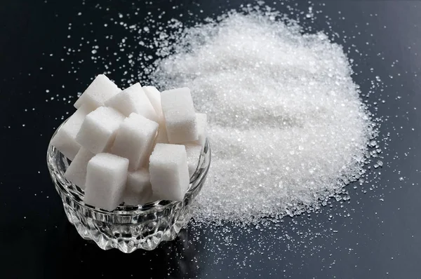 Azúcar blanco primer plano estudio fotografía — Foto de Stock