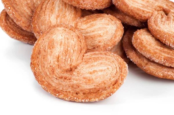 맛 있는 하트 모양 쿠키 근접 촬영 절연 — 스톡 사진