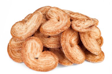 Çerezler beyaz zemin üzerine yığını