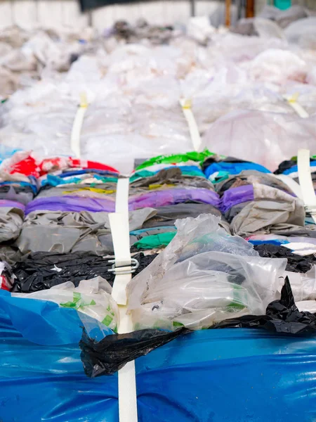 Bolsas Plástico Preparadas Para Reciclar — Foto de Stock