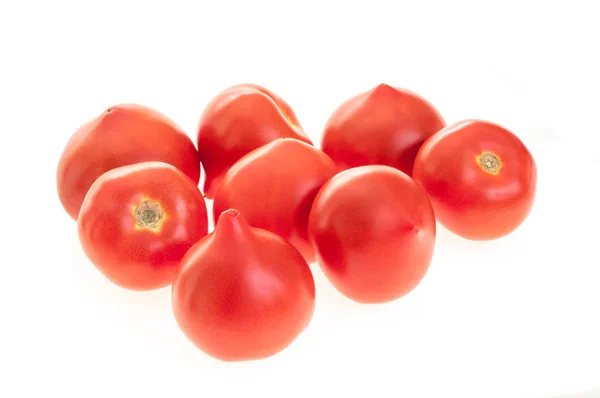 Group of red tomatoes. Isolated on white background — Stock Photo, Image