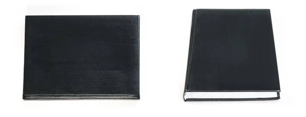 Capa de livro preto isolado no fundo branco — Fotografia de Stock