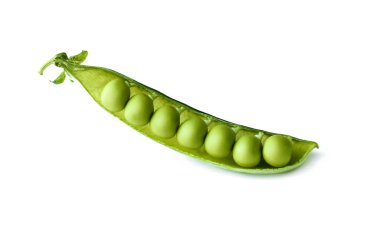 İzole closeup yeşil bezelye