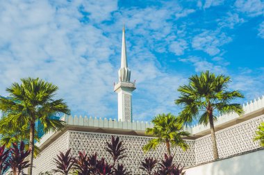 Kuala Lumpur, Malezya - 24 Şubat 2017: Malezya, Kuala Lumpur National Mosque