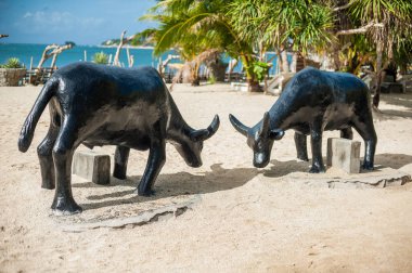 sahne sahilde, Boracay, Filipinler
