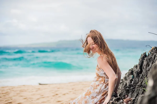Kız plaj Boracay Adası — Stok fotoğraf