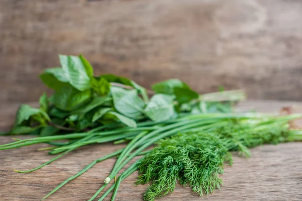 Groen: groene uien — Stockfoto