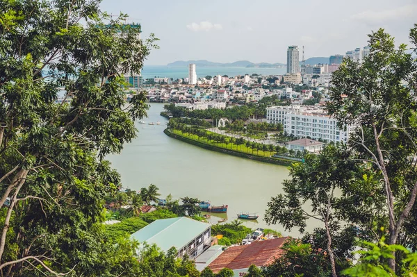 Nézet Nha Trang és Bay, Dél-Kína — Stock Fotó