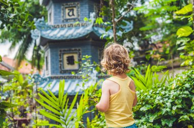 Budist tapınağı Vietnam çocukta 