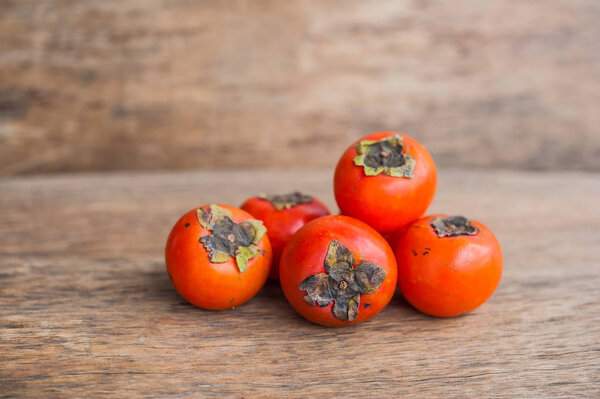 Ripe fresh persimmons