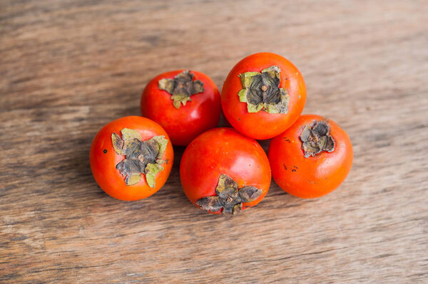 Ripe fresh persimmons
