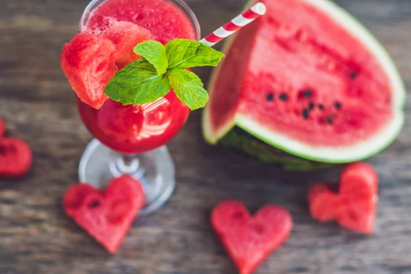 Frullato di anguria sano con menta — Foto Stock