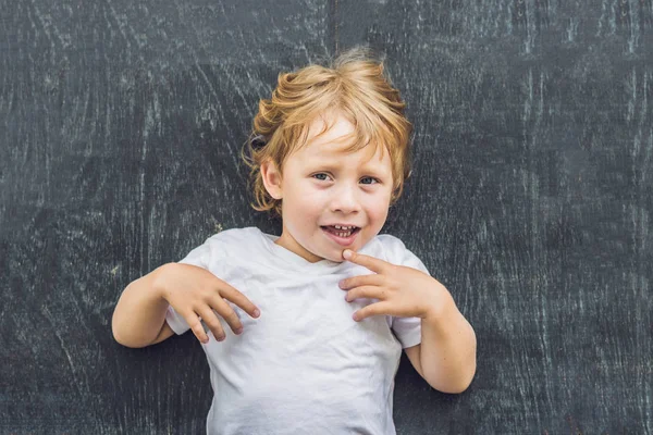 Kid boy with space for text — Stock Photo, Image