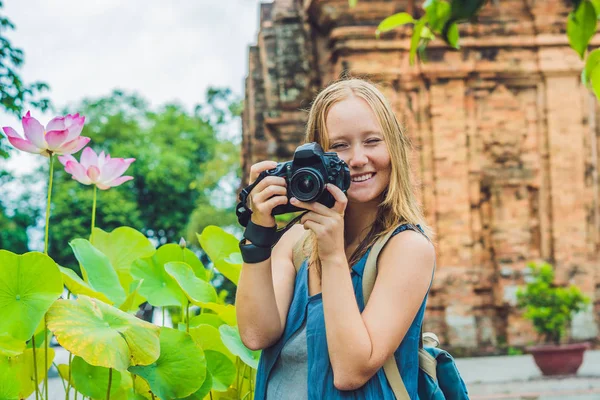 Mulher turista no Vietnã — Fotografia de Stock