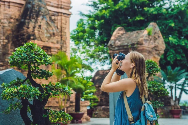 Mulher turista no Vietnã . — Fotografia de Stock