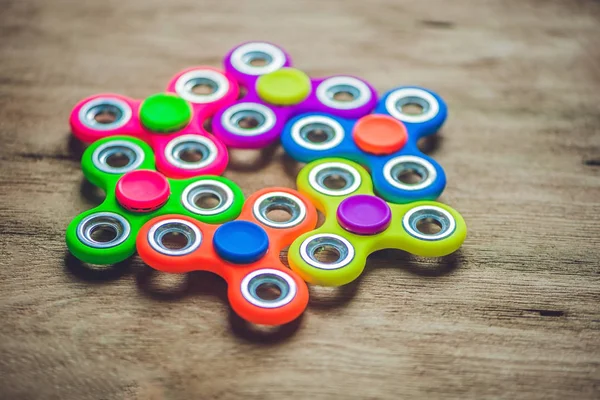 Colored fidget spinners — Stock Photo, Image
