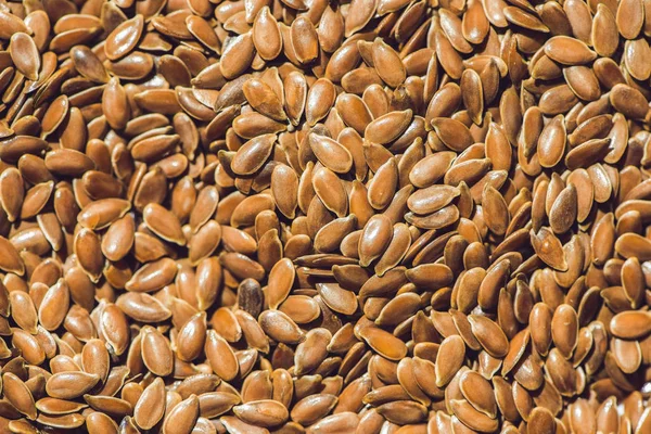 Fundo de semente de linho marrom — Fotografia de Stock