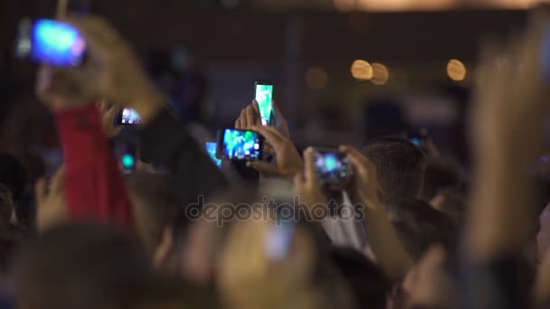 People enjoying rock concert — Stock Video