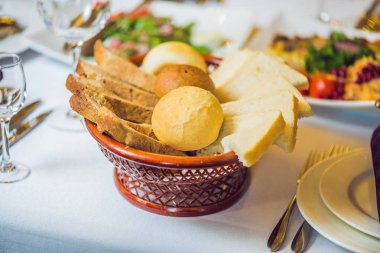 Ekmek çeşitleri. Mutfak veya fırın poster tasarımı