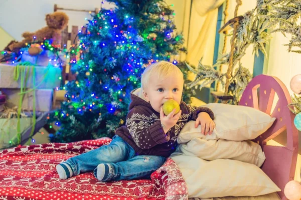 Baby celebrating Christmas — Stock Photo, Image