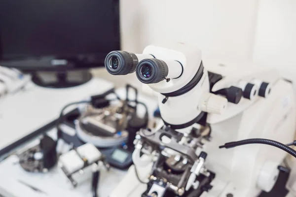 Close up of metallographic microscope — Stock Photo, Image