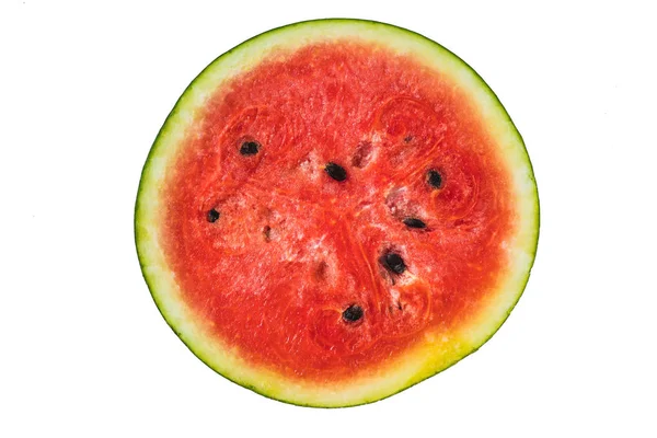 Hälften av vattenmelon isolerade — Stockfoto