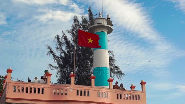 Dinh Cau Leuchtturm Symbol Der Insel Phu Quoc Vietnam Phu — Stockvideo