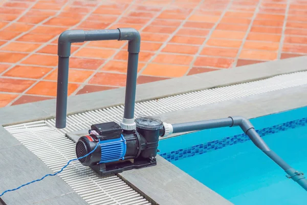 Pool Vacuum Cleaning Flexible Hose Pool — Stock Photo, Image