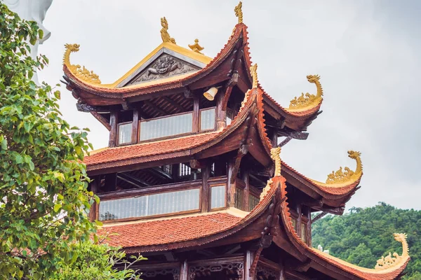 Prachtige Boeddhistische Tempel Heuvel Phu Quoc Vietnam — Stockfoto