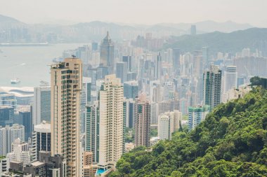 Hong kong manzarası. Victoria peak görüntülemek.