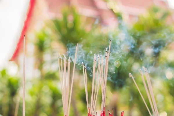 Smell Smoke Incense Smoke Joss Stick Temple Smoke Incense Spirit — Stock Photo, Image